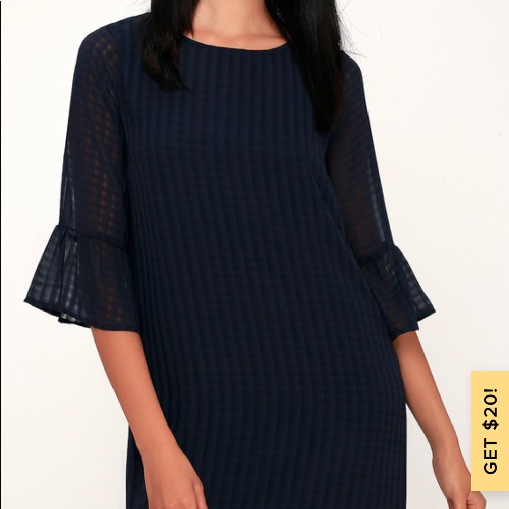 Navy Blue Midi Dress
